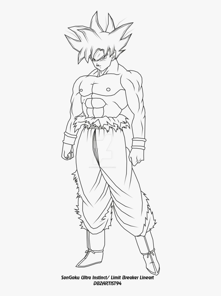 Goku Ultra Instinct Coloring Pages HD Png Download Is Free Transparent 