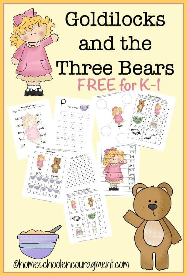 Goldilocks The Three Bears Free Printable