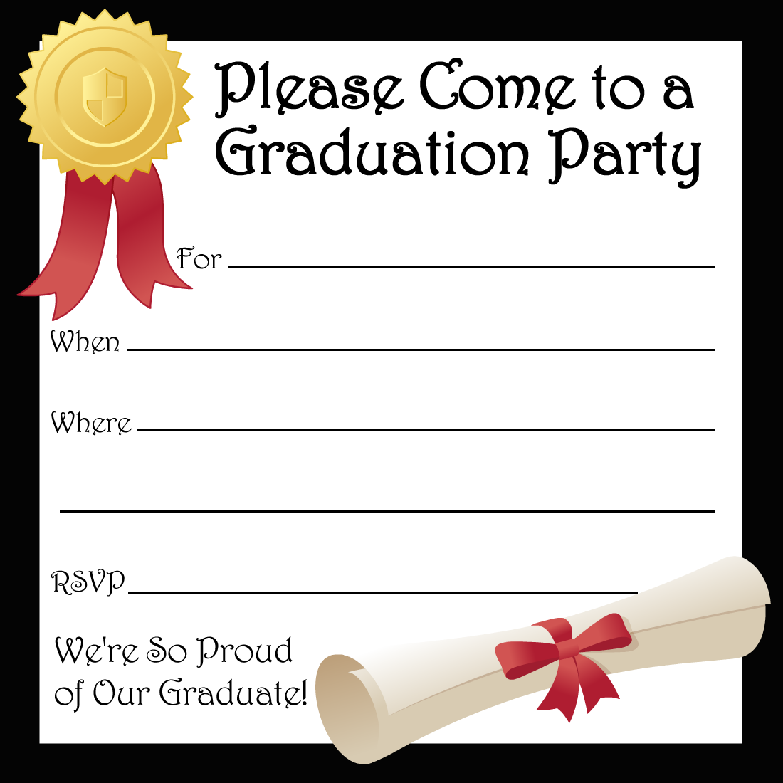 Free Printable Graduation Invitation Templates