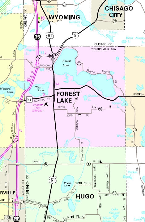 Printable Map Of Forest Lake Minnesota