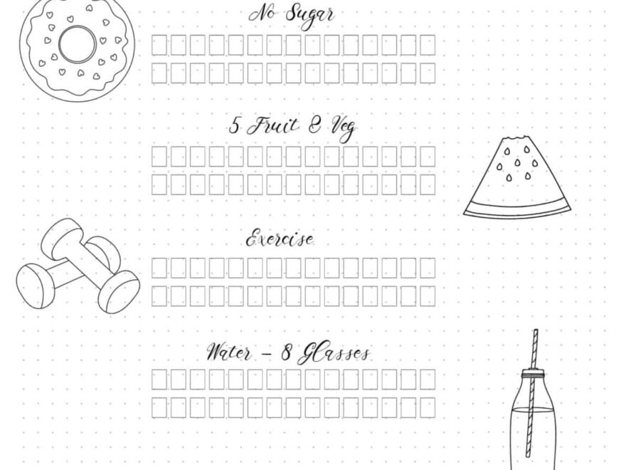 Habit Tracker Bullet Journal Free Customizable Printables