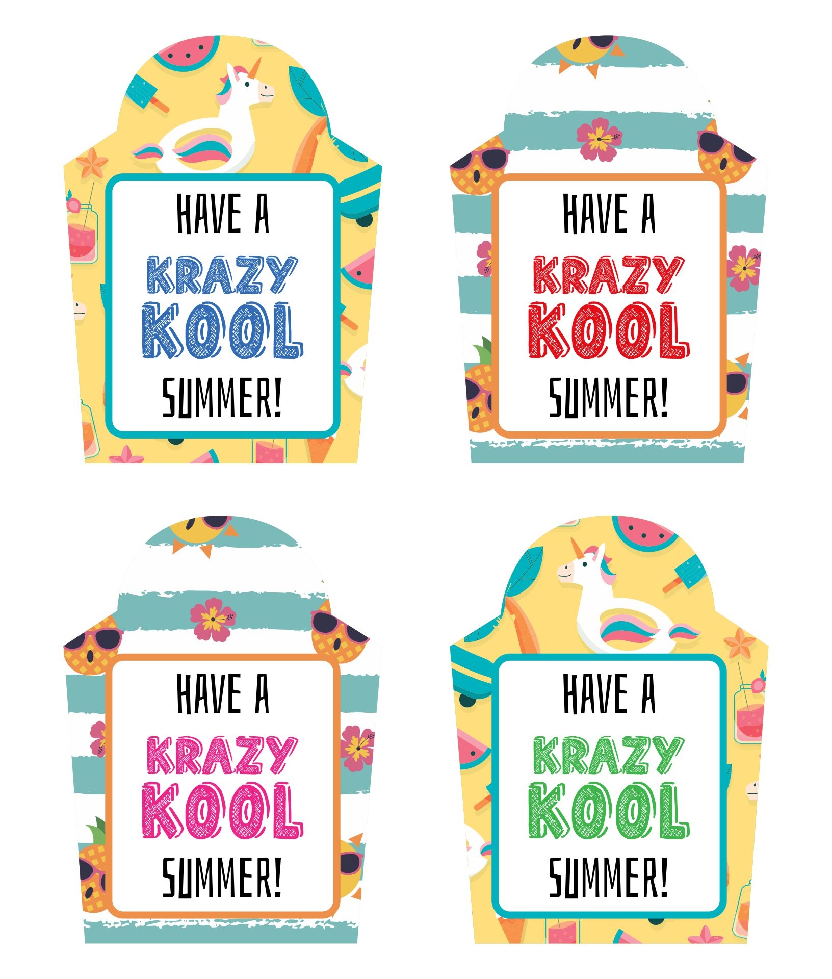 Have A Krazy Kool Summer Tags 10 Free PDF Printables Printablee