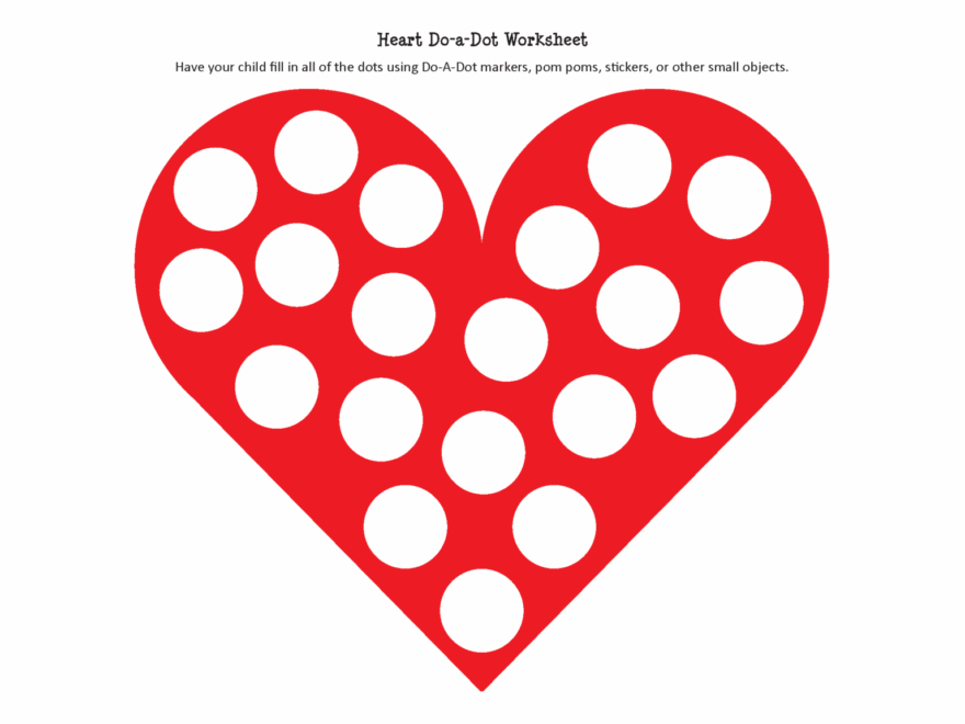 Heart Do a Dot Worksheet Gift Of Curiosity