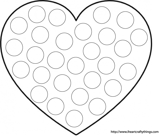 Heart Dot Marker Printable Printable Templates Protal