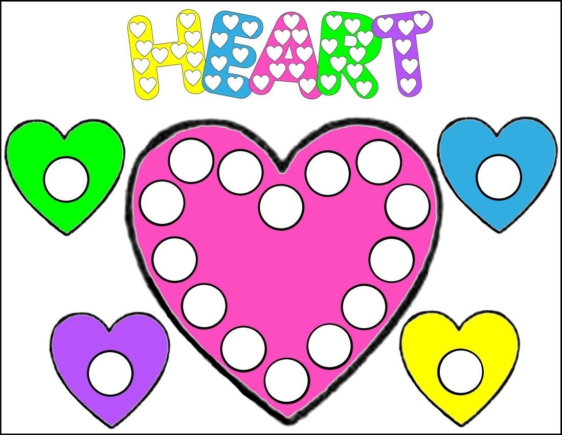 Heart Dot Marker Printable