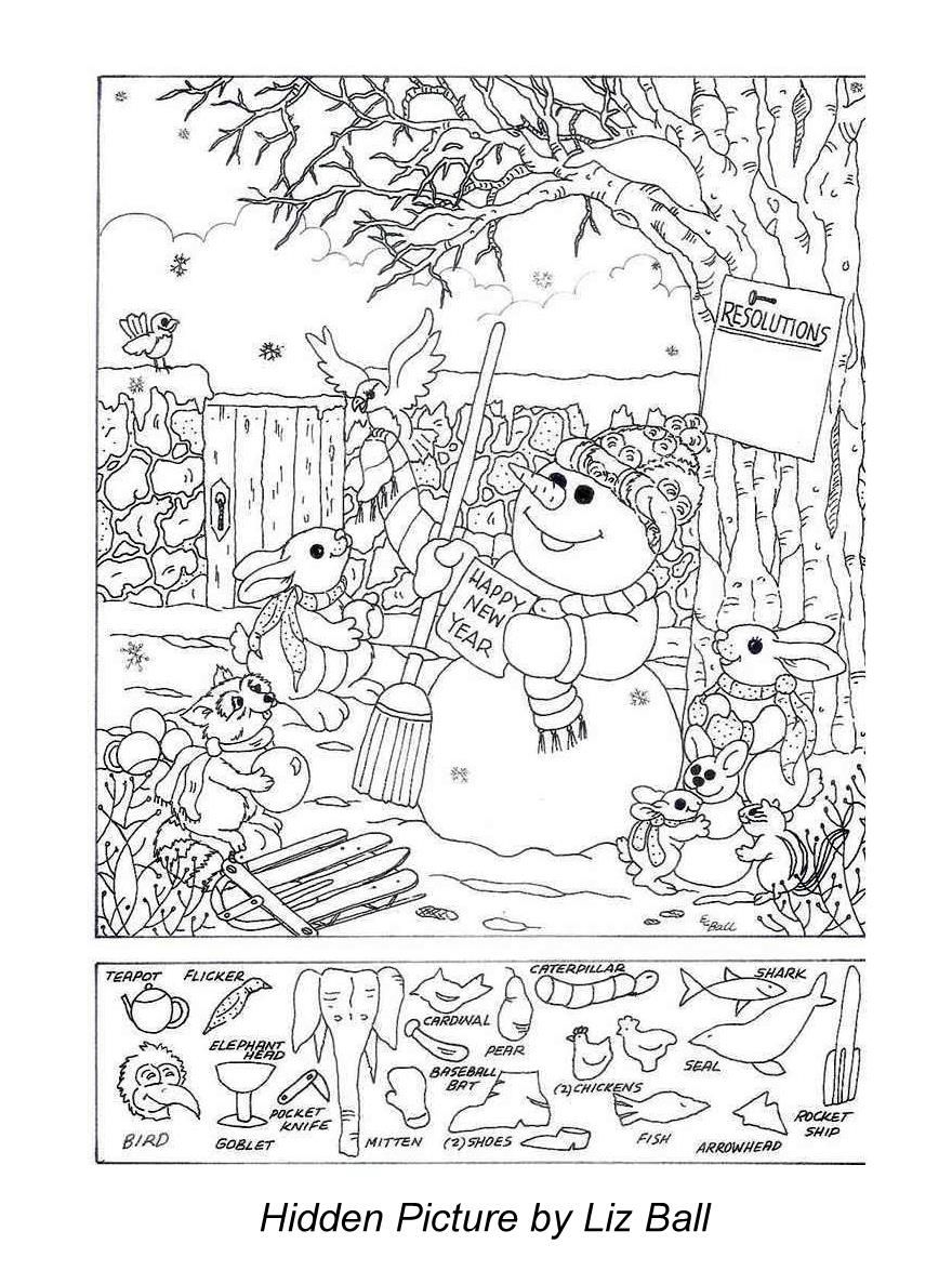 Hidden Pictures Printables Christmas Printable Calendars AT A GLANCE