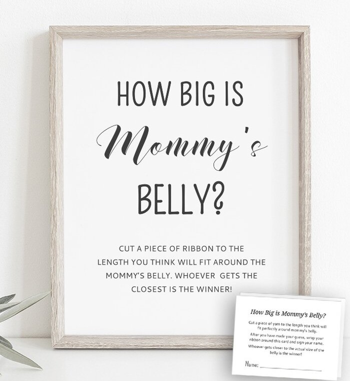 How Big Is MommyS Belly Free Printable