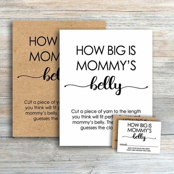 How Big Is Mommy 39 s Belly Game Rustic Baby Shower Games Printable 