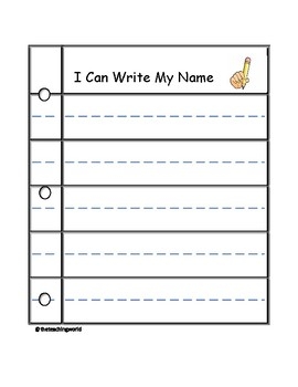 I Can Write My Name Everyday Printable