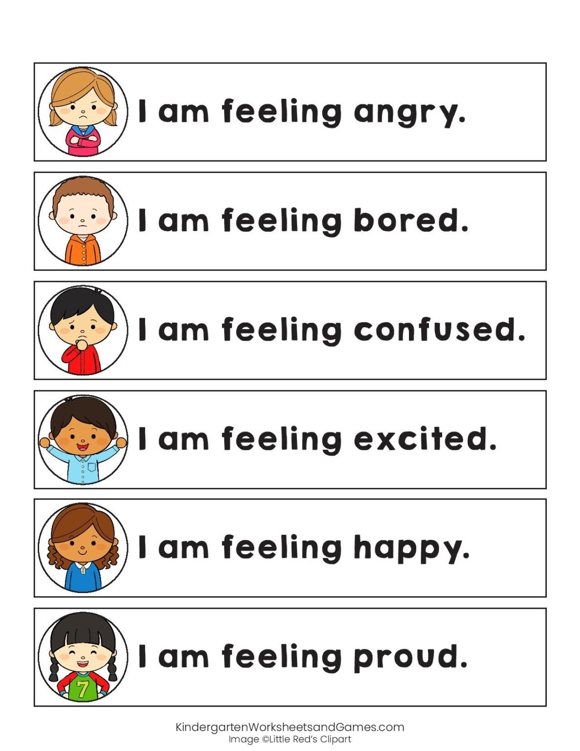Identifying Feelings Worksheets