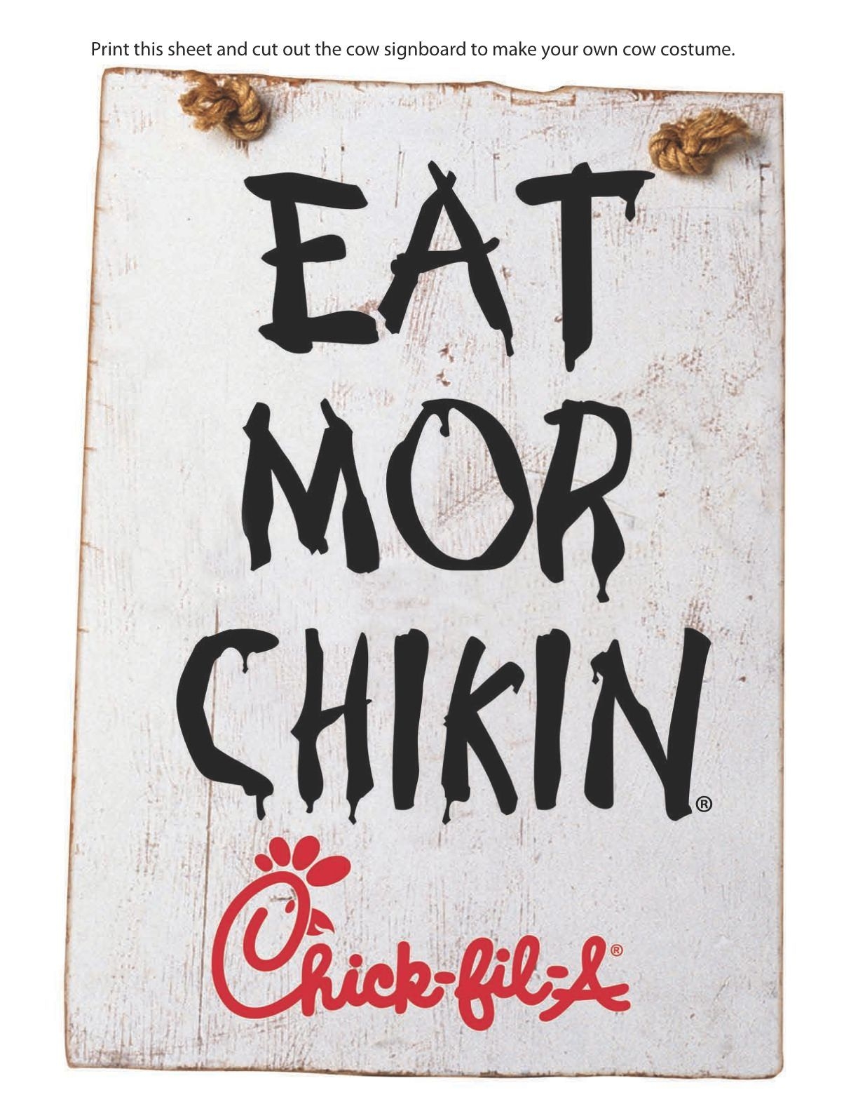 Image Result For Chick fil a Log Eat More Chicken Cow Costume Cow 