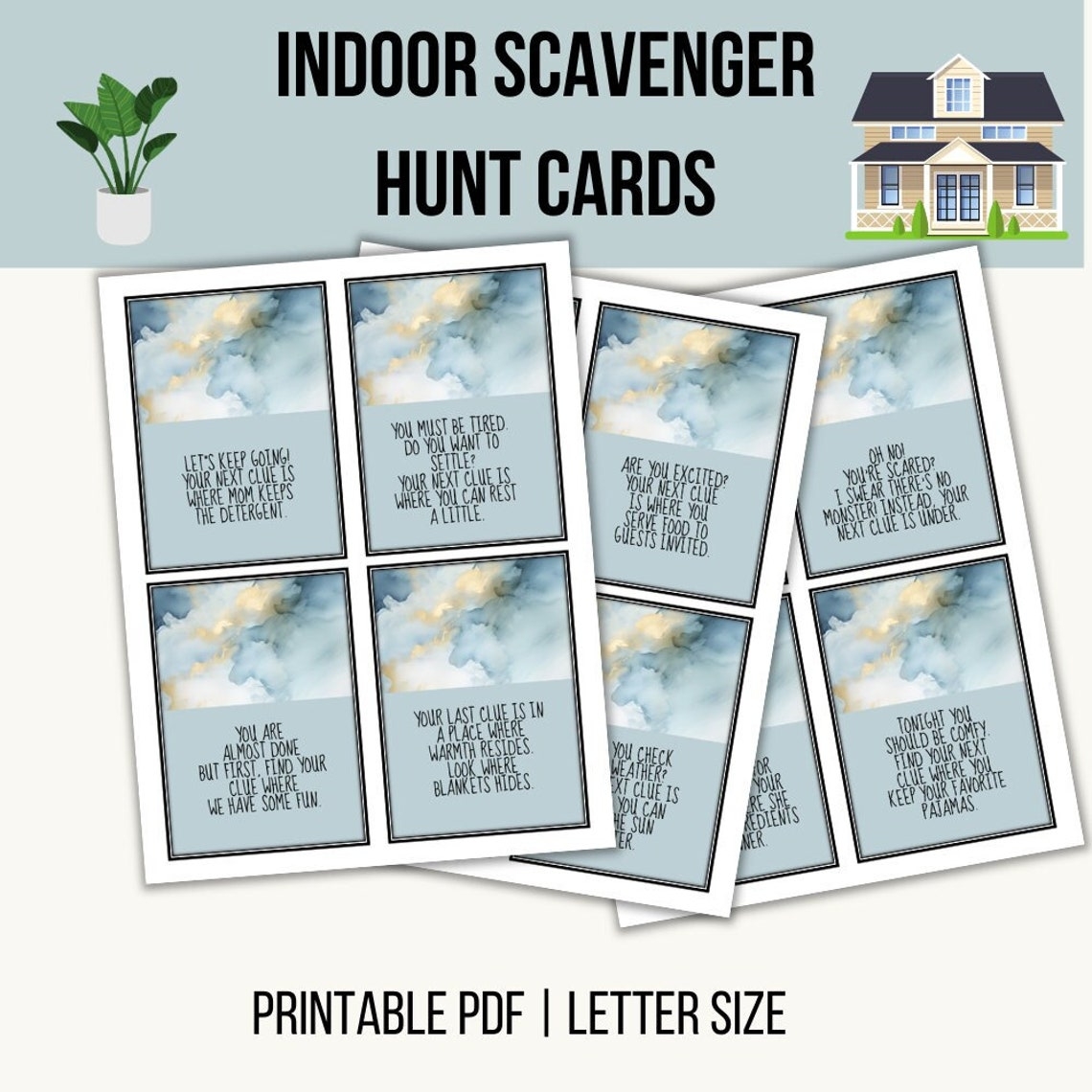 Indoor Scavenger Hunt Cards Printable Scavenger Hunt Cards Scavenger 