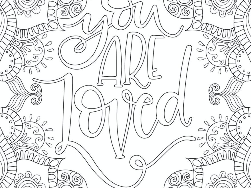 Inspirational Quotes Coloring Pages Free Printable