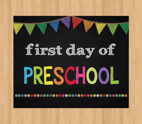 Items Similar To First Day Of Preschool Sign INSTANT DOWNLOAD First 