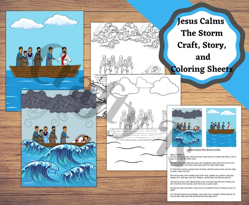 Jesus Calms The Storm Printable Story