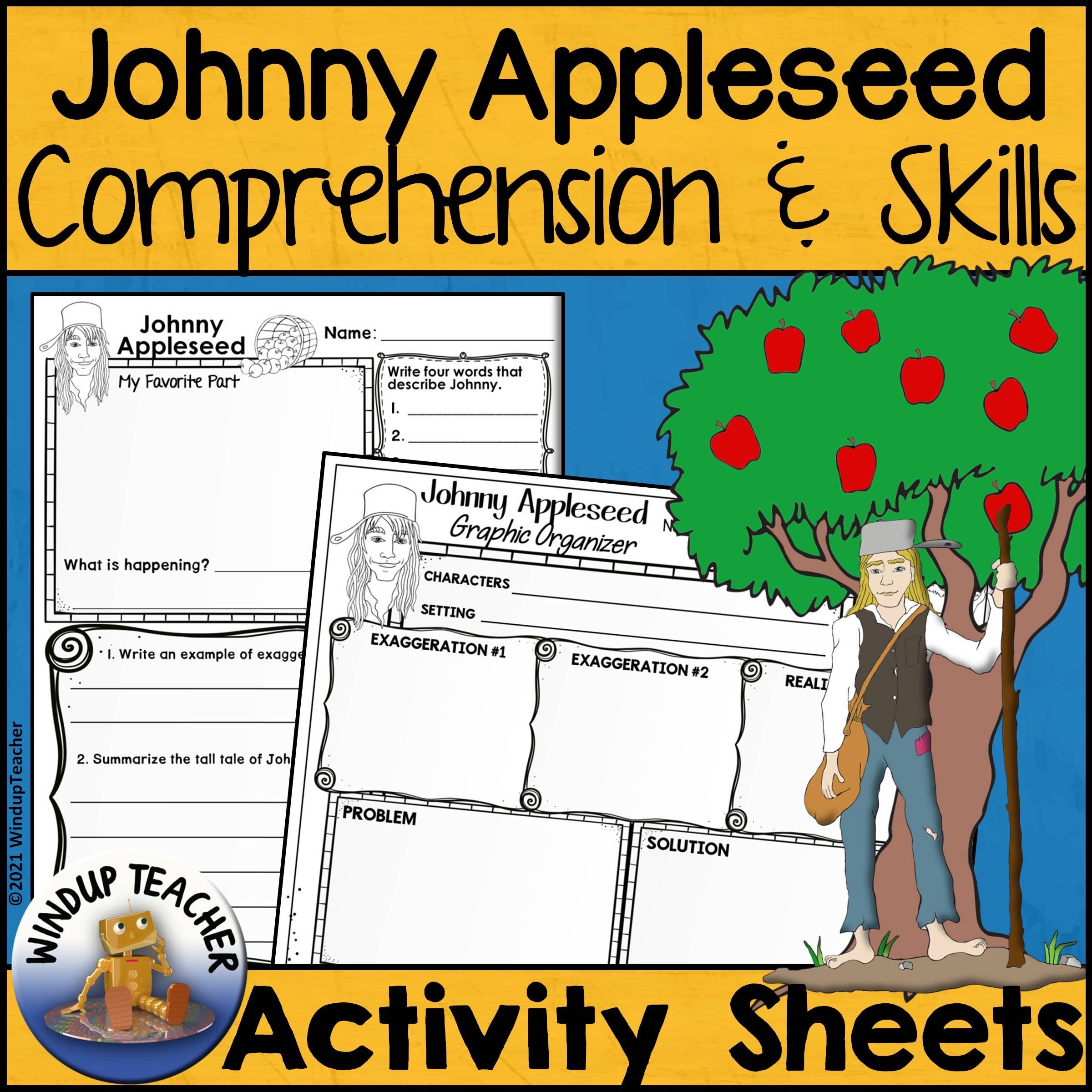 Johnny Appleseed Activity Sheets Print And Go Made By Teachers