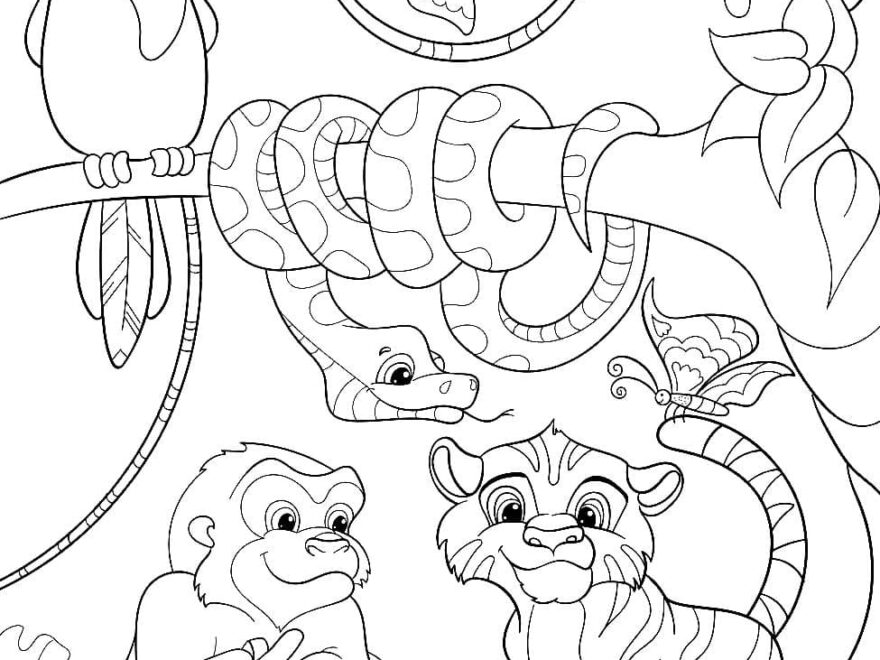 Jungle Animals Coloring Pages Printable Coloring Pages