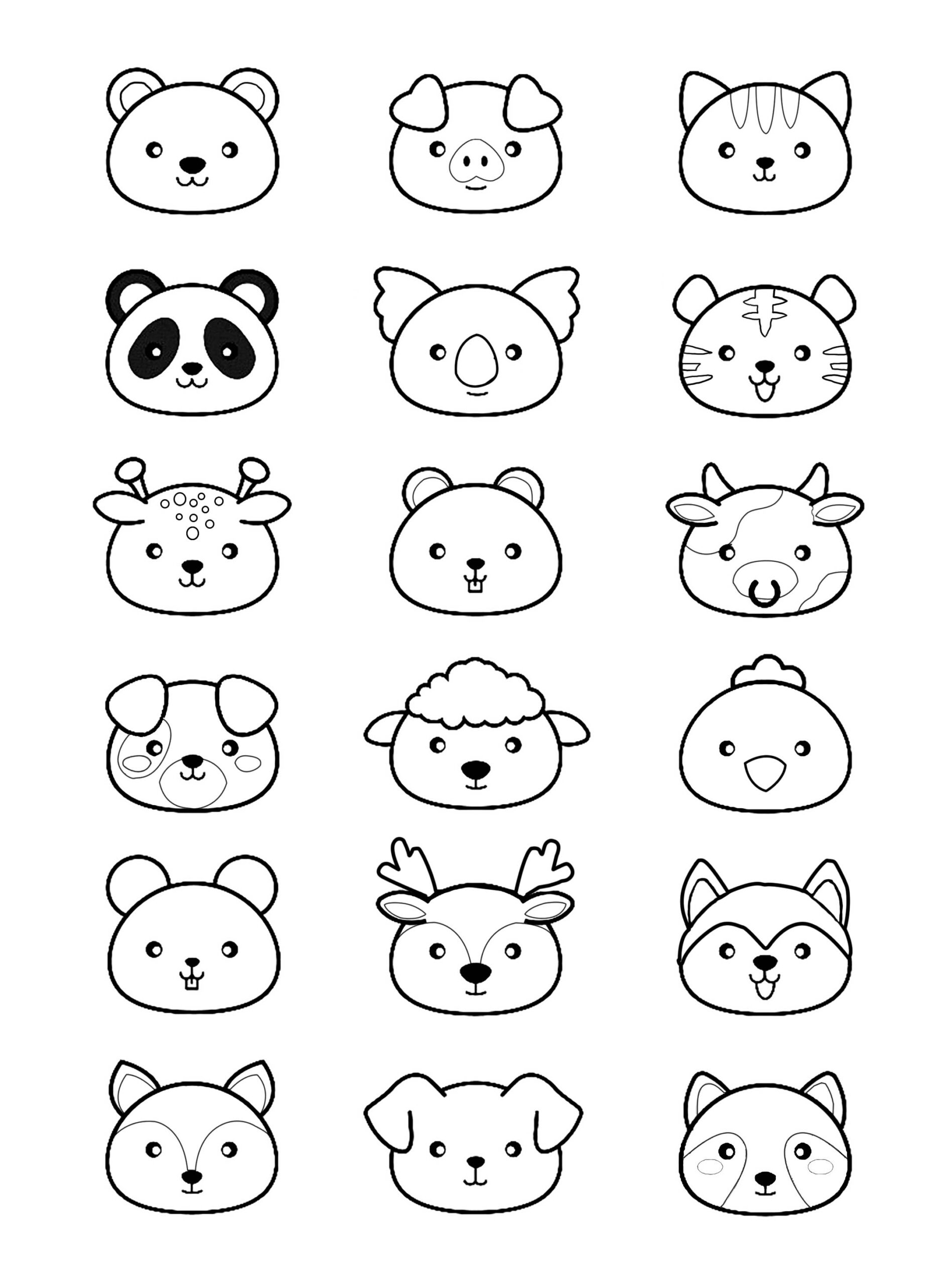 Kawaii Animals P a Adult Coloring Pages