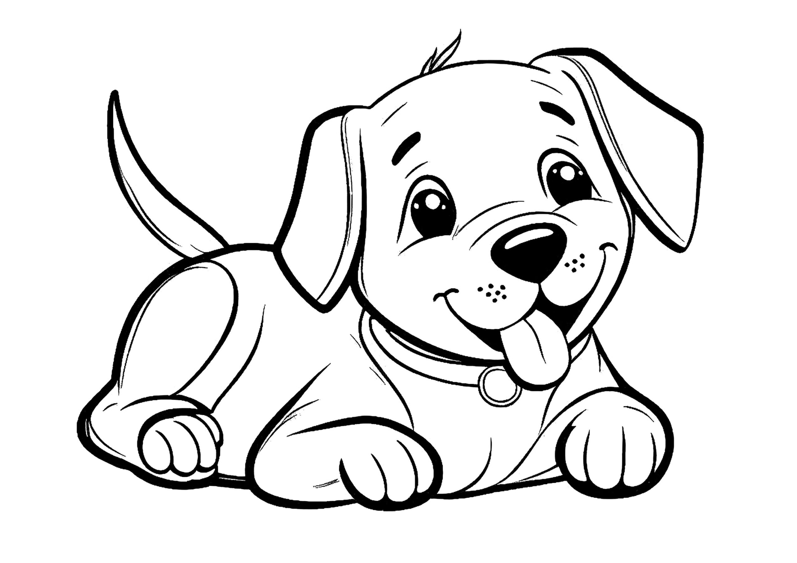 Kid Coloring Pages Dog