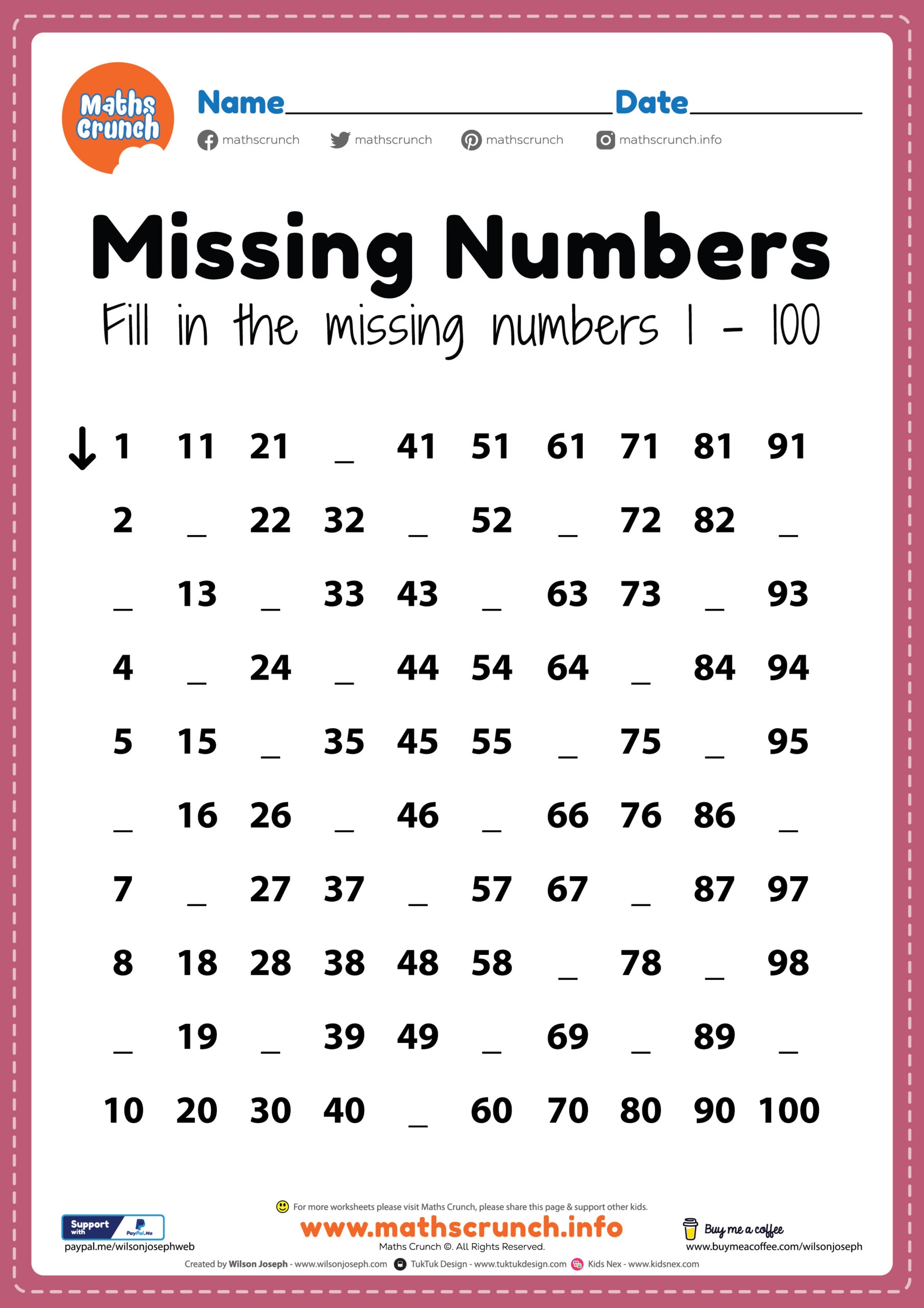 Kindergarten Math Sheets
