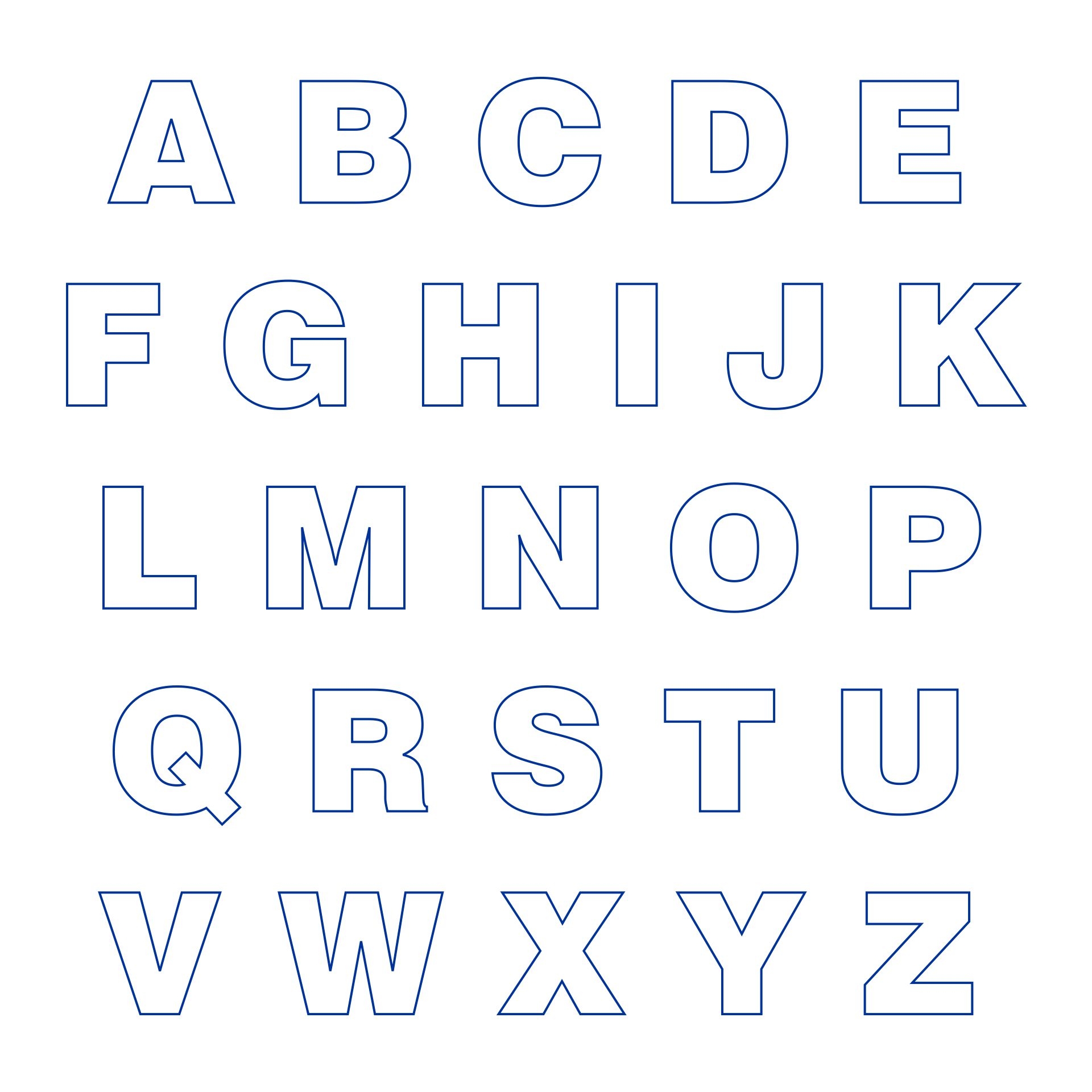 Large Printable Alphabet