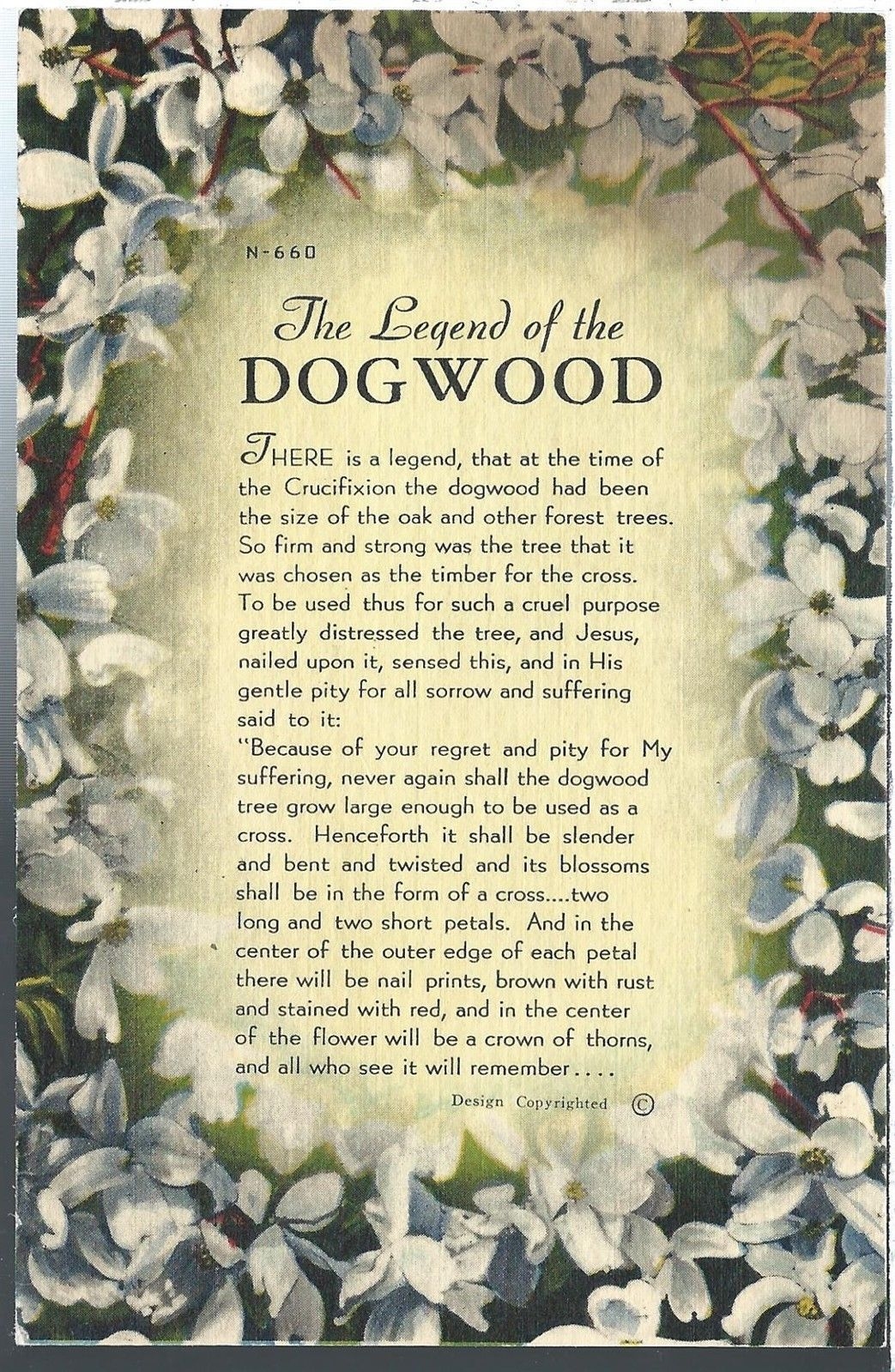 Legend Of The Dogwood Tree Printable