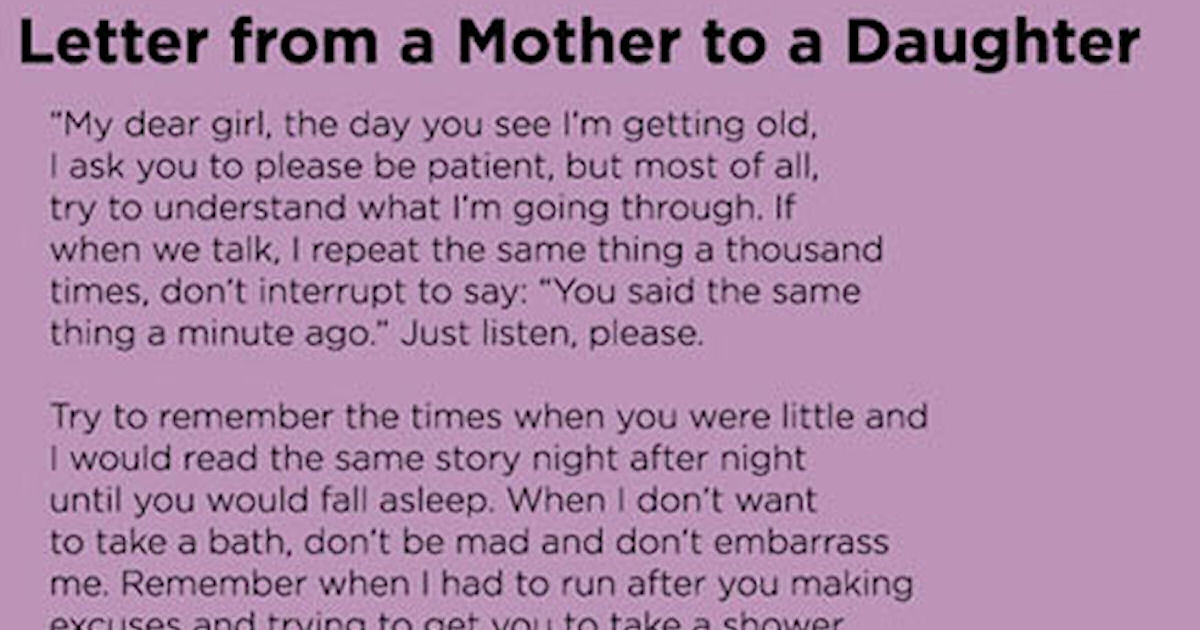 Letter From A Mother To Daughter Pictures Photos And Images For 