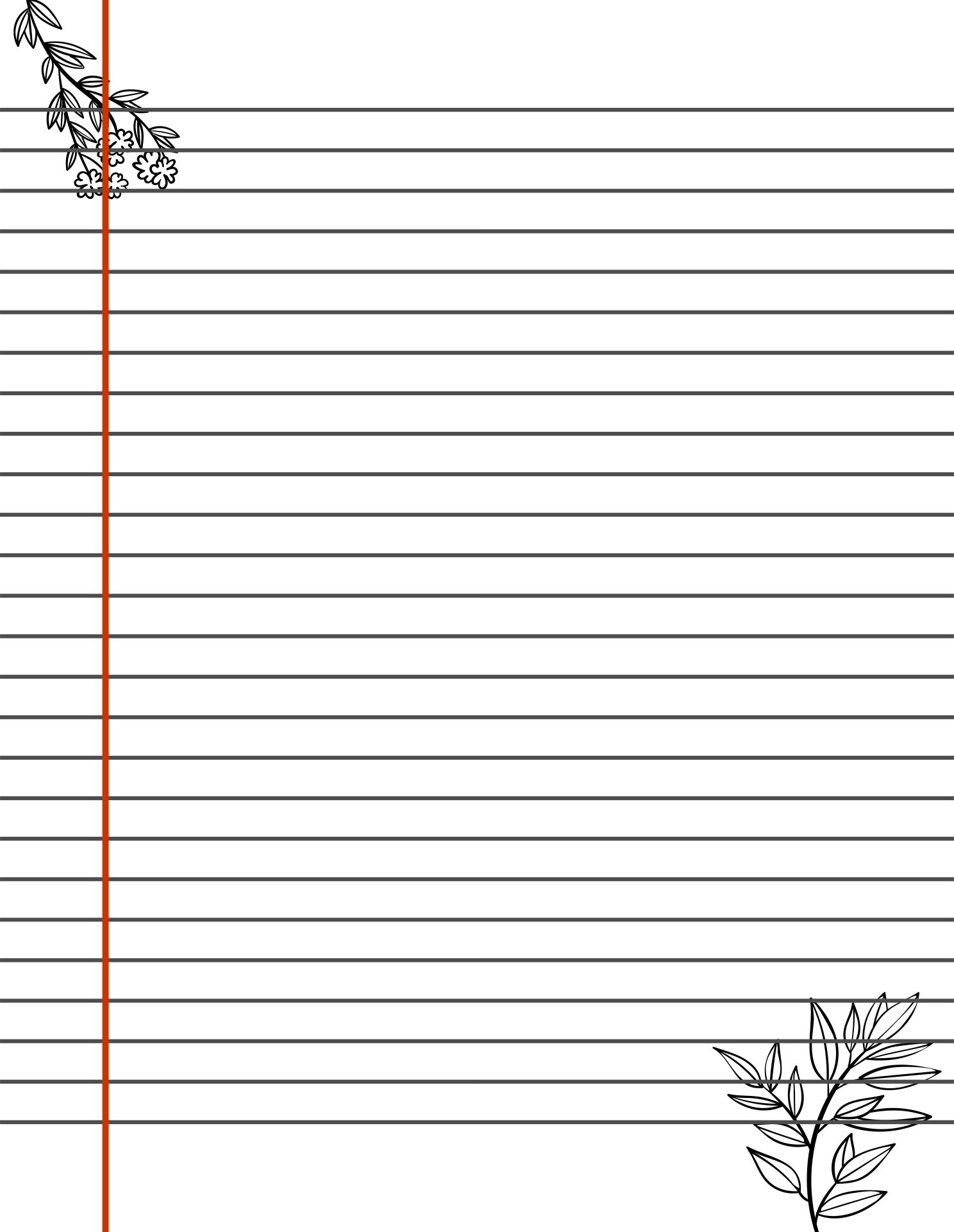 Lined Letter Paper 11 Free PDF Printables Printablee