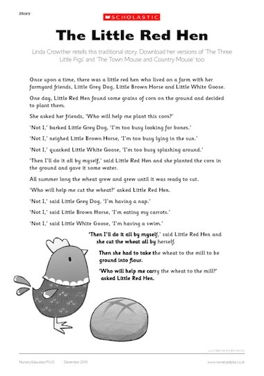 Little Red Hen Printable Story