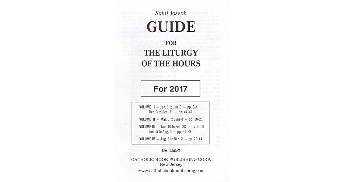 Printable Liturgy Of The Hours Guide