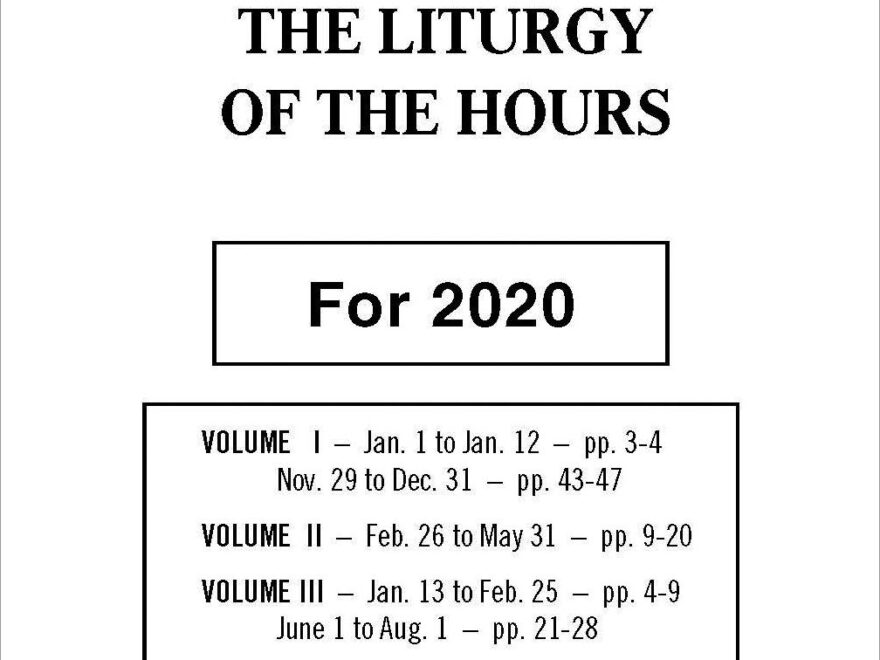Liturgy Of The Hours Saint Joseph Guide For Liturgy Of The Hours 2020