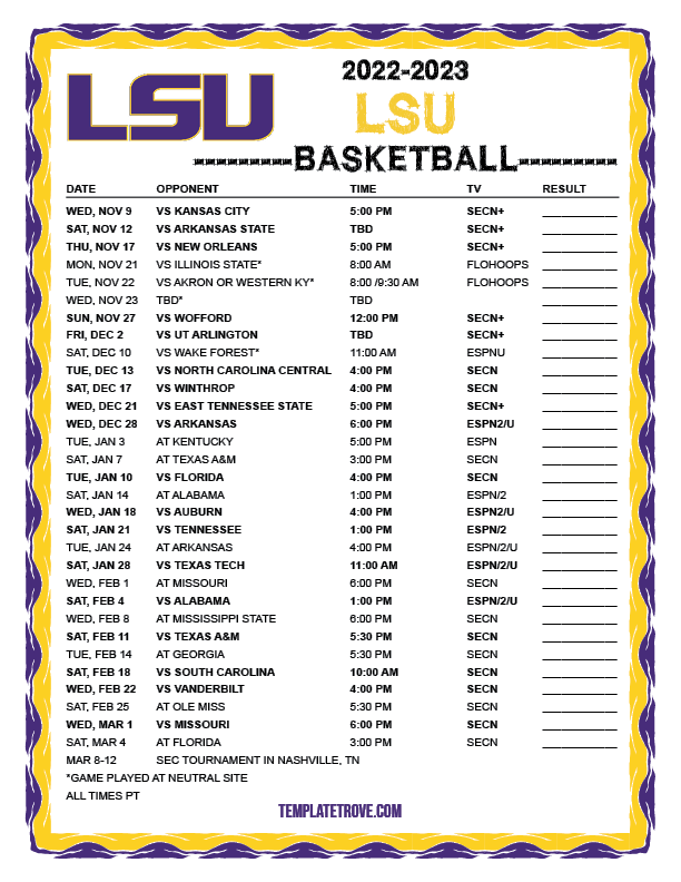 Lsu Football 2025 Football Schedule 3 Jacob A Dobbie