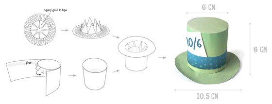 Mad Hatter Mini Top Hat Template Be Crafty Happythought