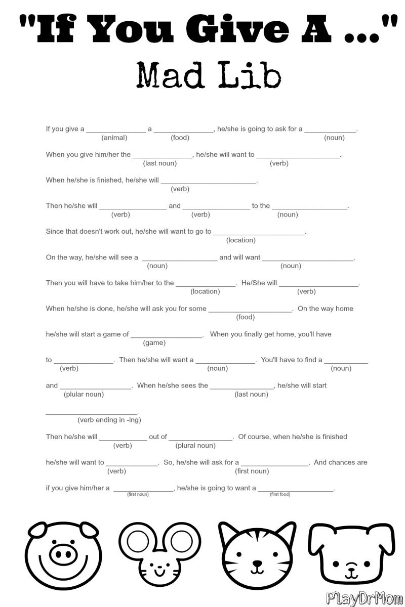 Mad Libs Middle School Printable Gerald Printable