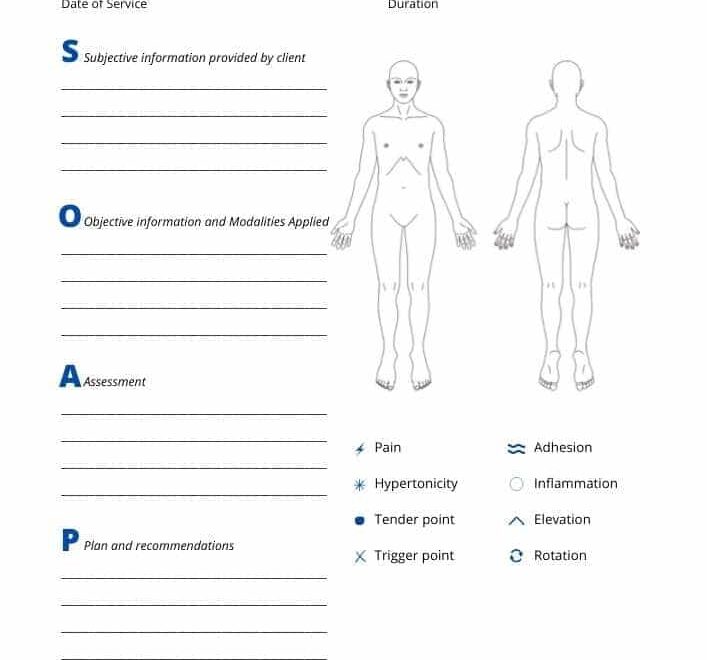 Massage Forms And Templates Free PDF Downloads