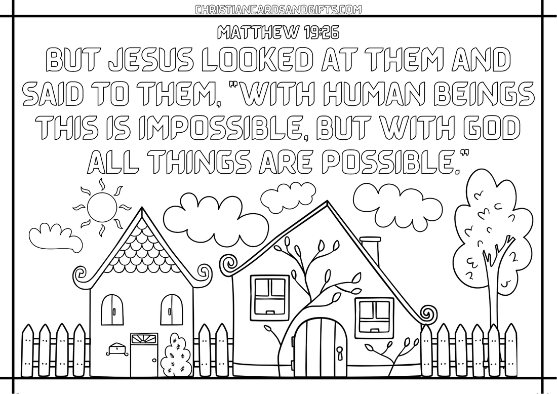 Matthew 19 26 Coloring Pages