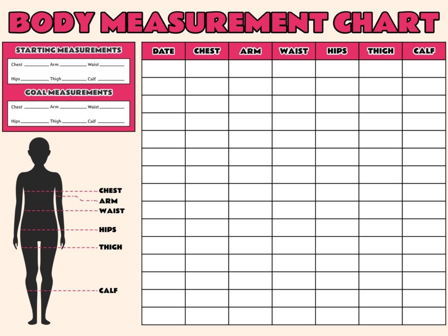 Measurement Chart Weight Loss 10 Free PDF Printables Printablee