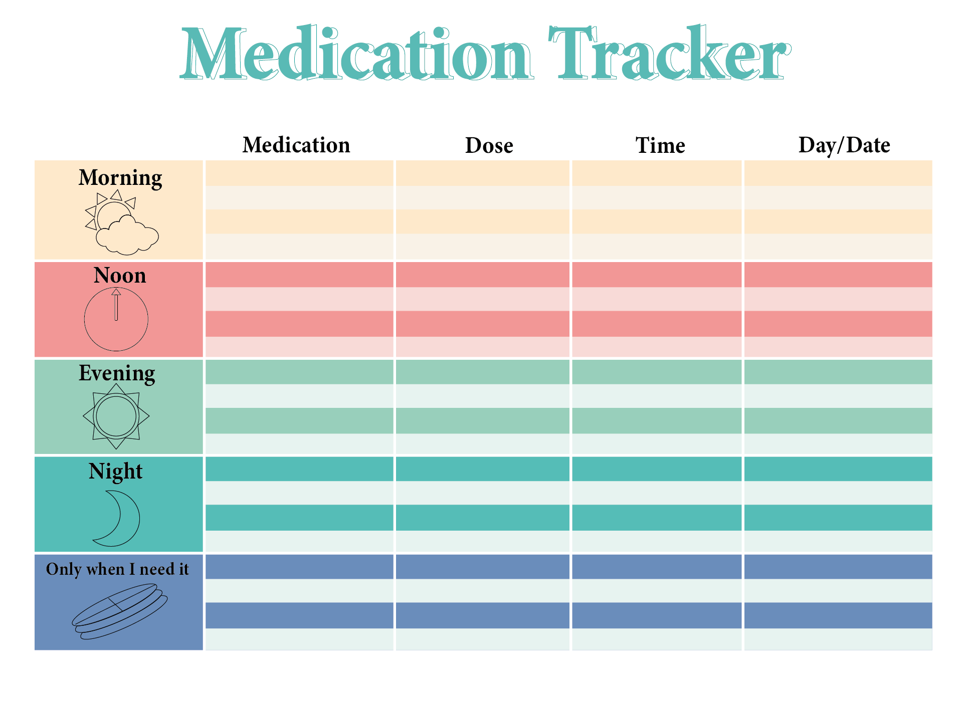 Medication Schedule 10 Free PDF Printables Printablee