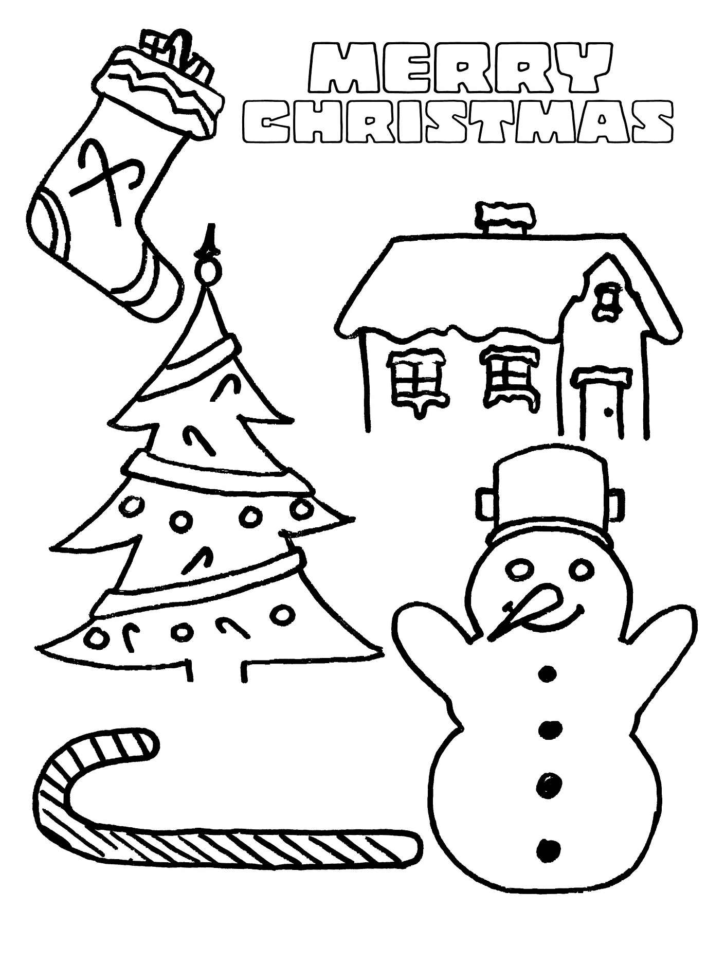 Printable Christmas Card Coloring Pages