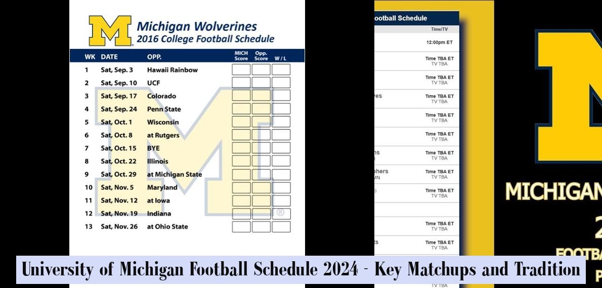 Michigan Football Schedule 2025 And 2025 Dates A Isaac Harrison