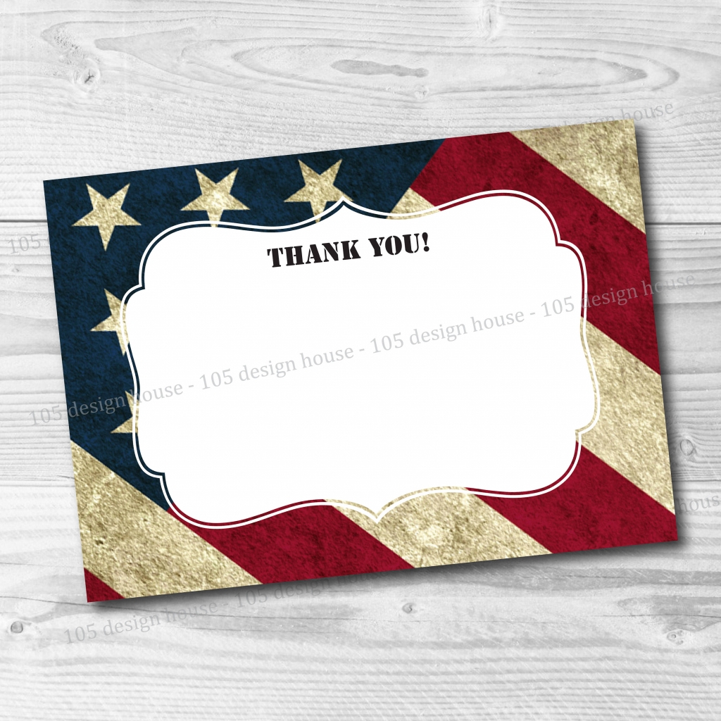 Military Thank You Cards Free Printable