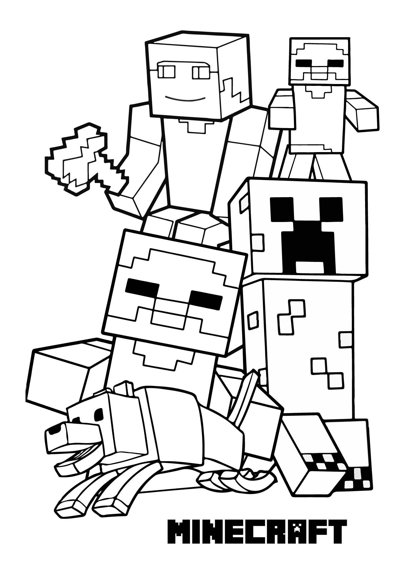 Minecraft Coloring Pages Pdf At Tarkillianblog Blog