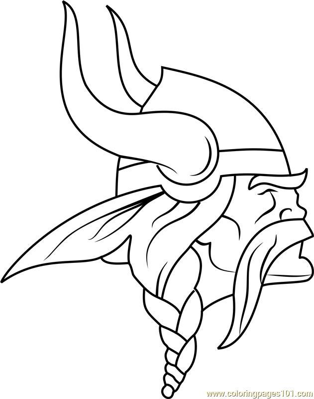 Minnesota Vikings Logo Coloring Page For Kids Free NFL Printable 