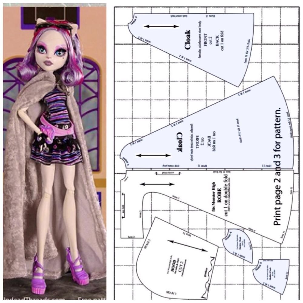 Monster High Doll Clothes Patterns Free Check Out Our Monster High Doll 