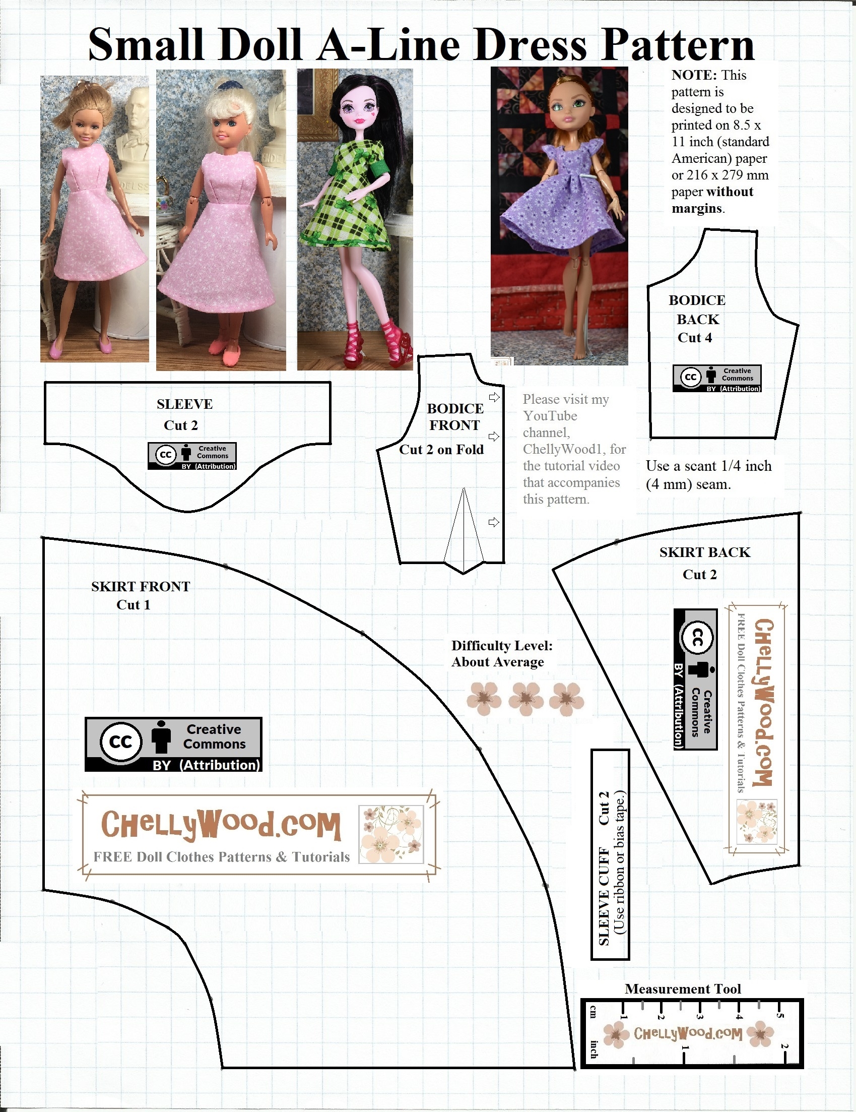 Monster High Doll Clothes Sewing Pattern