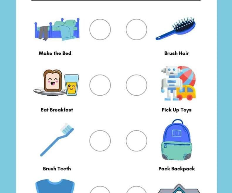 Morning Routine Chart 5 Amazing Printable Morning Routine Charts For