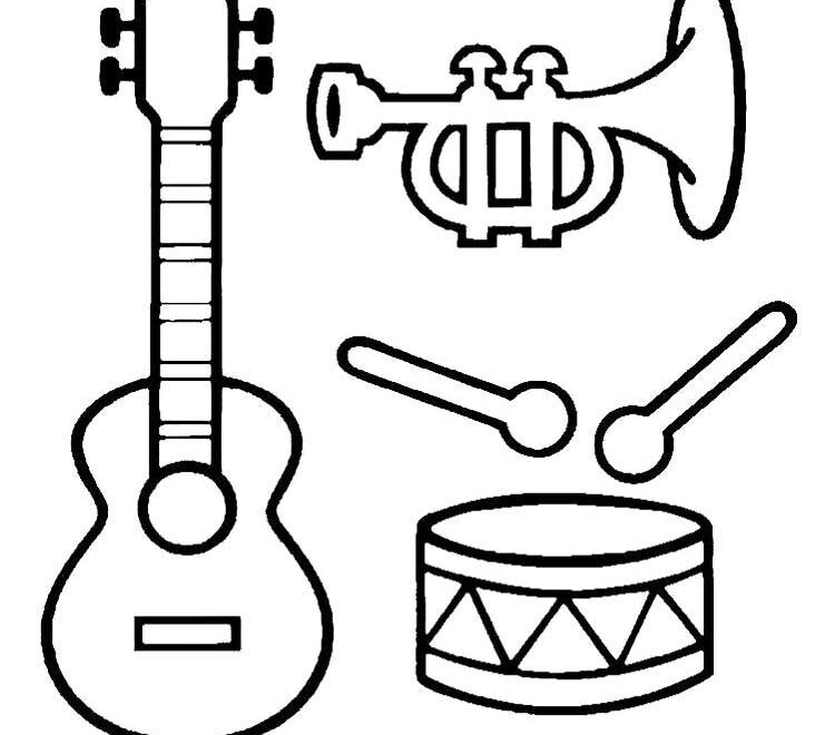 Musical Instrument Coloring Pages Download And Print Musical