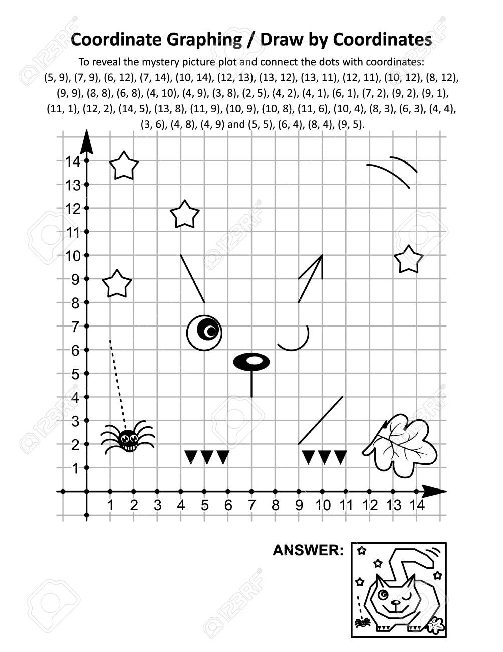 Mystery Free Printable Coordinate Graphing Pictures Worksheets 