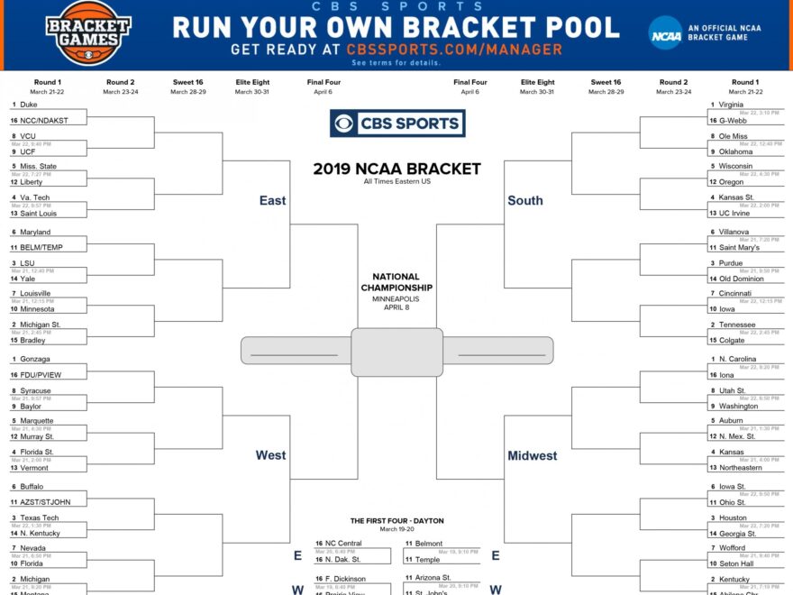 Ncaa Tournament Bracket Printable 2025 Patrick S Thygesen