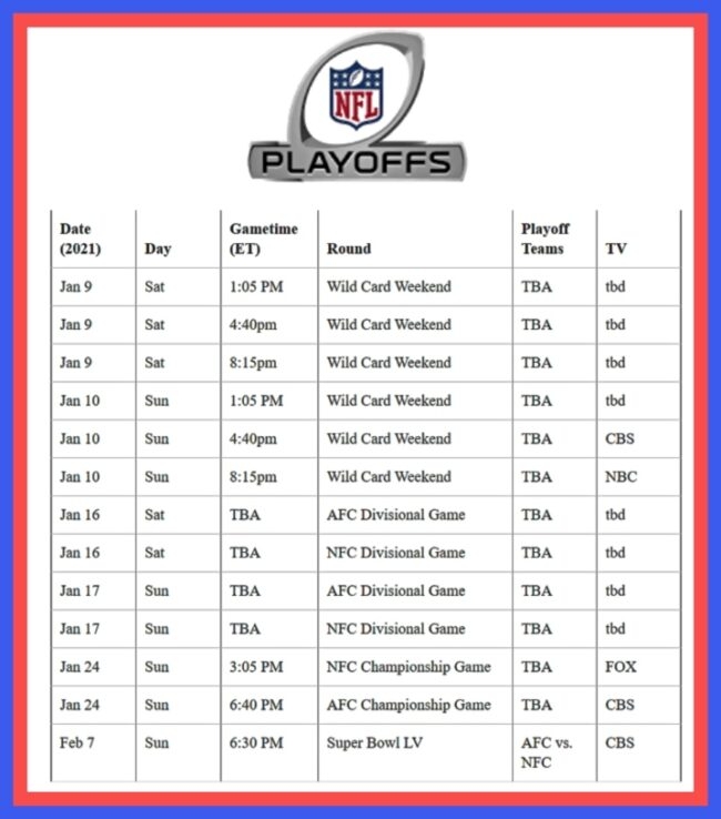 Nfl Football 2025 Schedule Printable Bank Kanti Rain